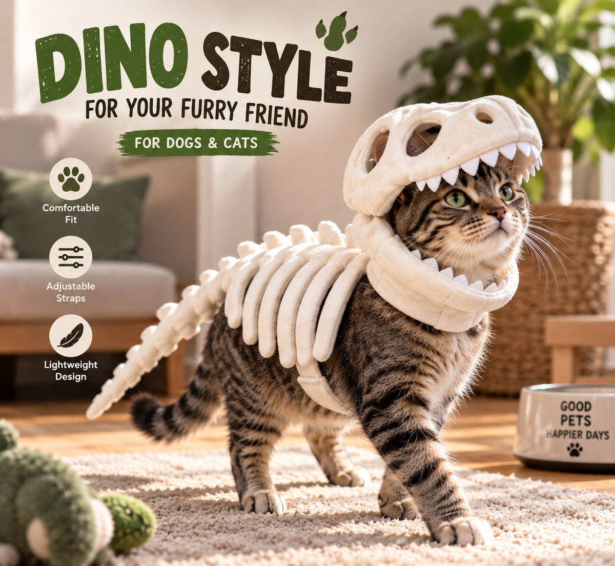 Dinosaur Costume for Dogs and Cats – Halloween
