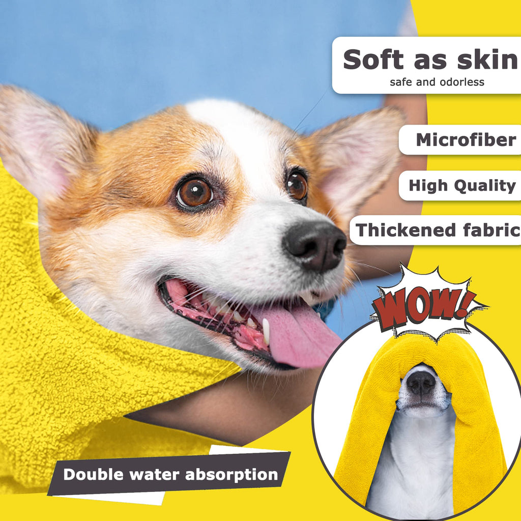 Premium Microfiber Pet Drying Towel - Super Absorbent